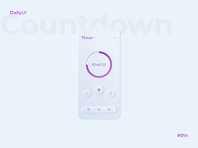 DailyUI #014 - Countdown Timer ⚡️ app branding countdown countdown timer dailyui dailyuichallenge design illustration neumorphism timer ui vector