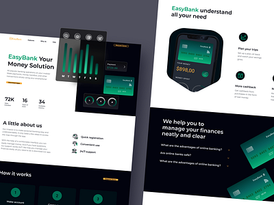 Banking App Website 💸 app banking banking app banking website branding concept data design graphic design green infographic landing money typography ui ux web website