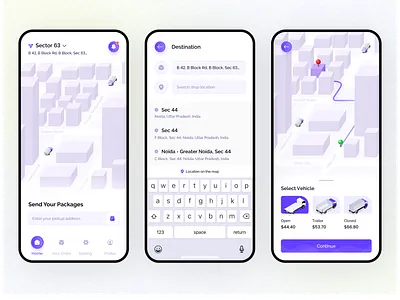 Parcel Delivery app 3d map branding courier app design graphic design illustration live tracking logo mobileapp parcel delivery app parcel tracking app tecorb ui userinterface vector walkthrough screen