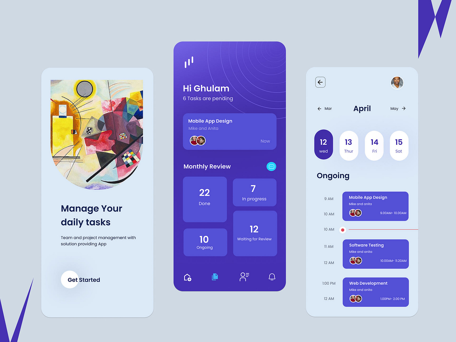 Task manager mobile App Design by Ibraadesign on Dribbble