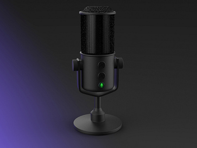 USB Microphone 3d 3dmodel 3dmodeling animation arnoldrender autodeskmaya keyshot lowpoly lowpolymodel maya productmodel render