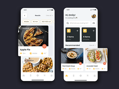 Culinary App 🥗 app application concept cooking culinary app design food food recipes mobile app mobile app design typography ui ux web web design