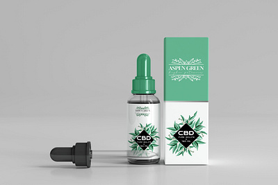 CBD Label Design - Aspen Green bottle label bottle label design branding cbd oil label dropper dropper label design dropper packaging dropper product design label logo packaging design product label vape weed cbd label weed product