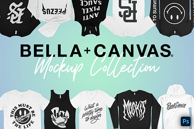 Bella + Canvas Mockup Essentials flat lay mockup