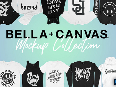 Bella + Canvas Mockup Essentials flat lay mockup