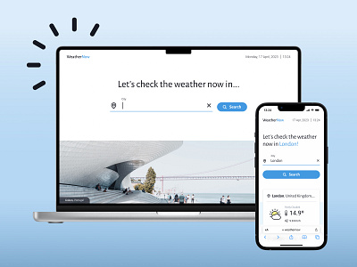 UX Case Study - WeatherNow Web App | Responsive Design chakraui react app ui design ux design weather app