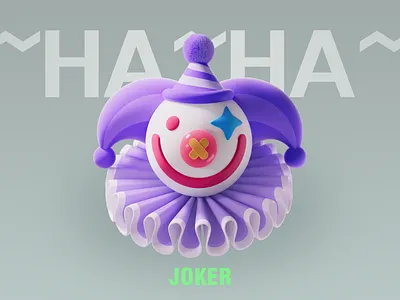 joker 3d c4d gift icon illustration joker logo uilab