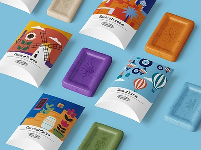 Case Study: Soap Brand Packaging Design beauty beauty care box design brand identity branding cosmetics design design studio digital art digital illustration graphic design identity design illustration illustrator logo packaging packaging design soap soap brand travel