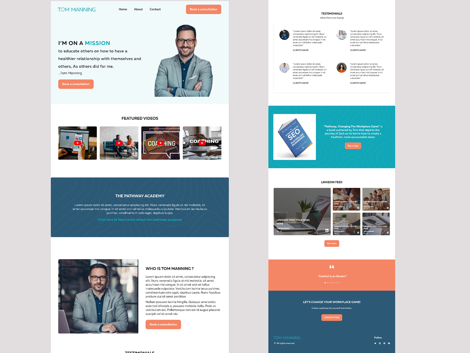 LIFE COACH LANDING PAGE DESIGN by Abasiye Ibrahim on Dribbble