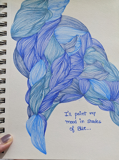 Shades of Blue! art art book drawing pen sketch sketch book zentangle zentangle art
