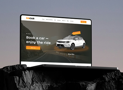 Car Rental Service - Dacar branding car car renta design header landing logo rent rentauto ui ux web design webdesign webpage website