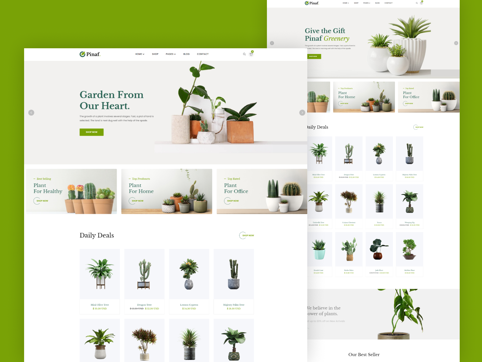 Pinaf Florist Website Template typically include by Brandbes on Dribbble