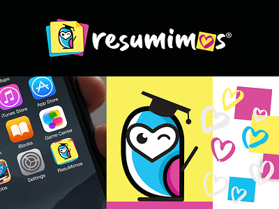 RESUMIMOS branding coruja design graphic design logo logotipo owl logo