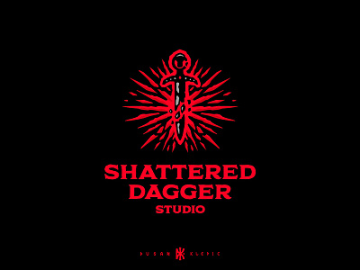 Shattered Dagger - Game Studio branding broken dagger development dusan klepic fantasy gamedev games gaming logo shattered