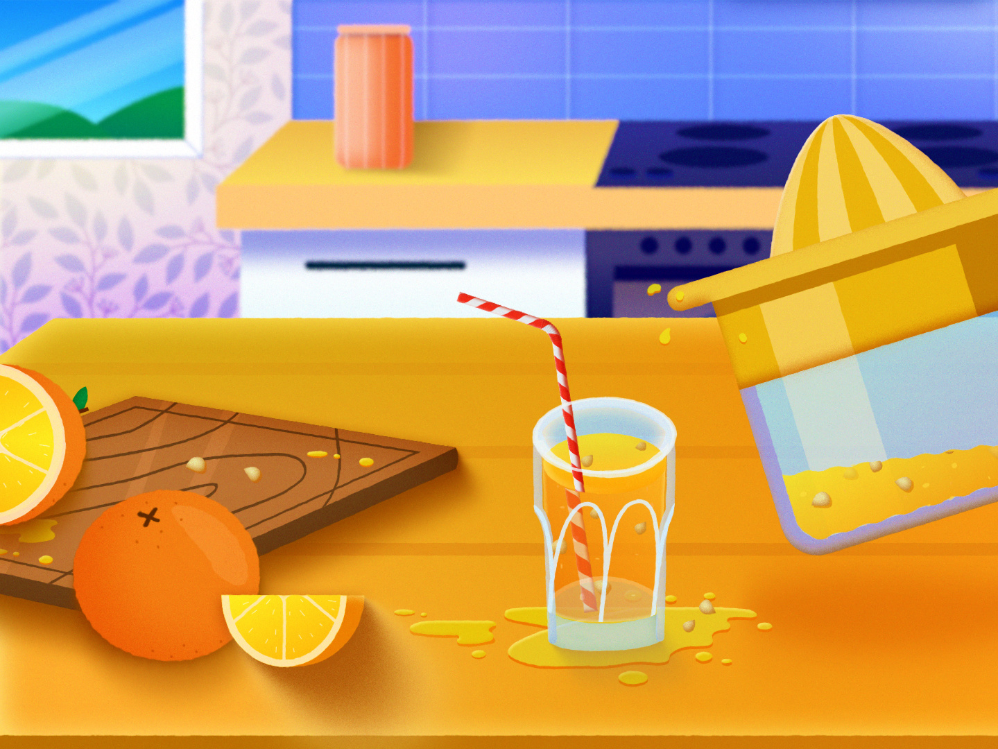 orange-juice-for-mom-by-merav-kleinmann-on-dribbble