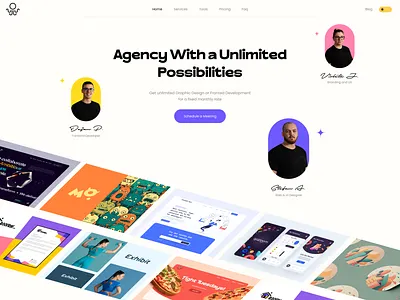 Inkyy - Unlimited Design and Development Services web design agency branding creative creative agency design isometric light portfolio ui web web design webdesign website