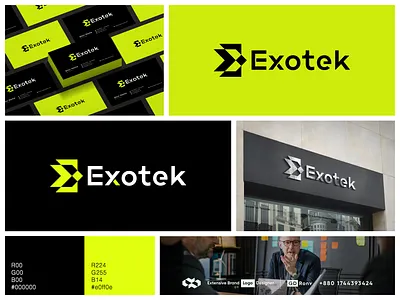 Exotek Digital Tech Agency Logo Design agency branding company company logo digital dribbble top logo e logo e with arrow letter logo logo modern popular sale tech technology top logo trendy unused web