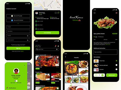 Food Xpress - Food Delivery App app design ui ux