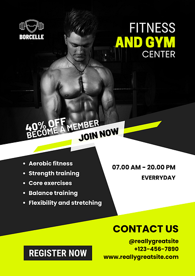 Gym Flyer fitness flyer flyer design graphic design party flyer sale flyer