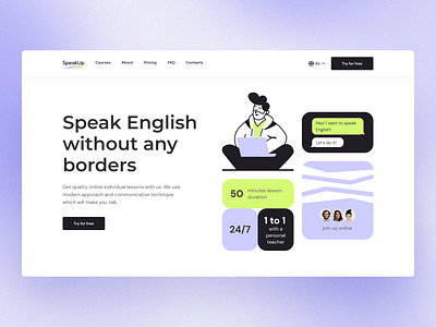 English School Website 🤓 branding design education graphic design illustration landing learning logo school typography ui ux vector web design website