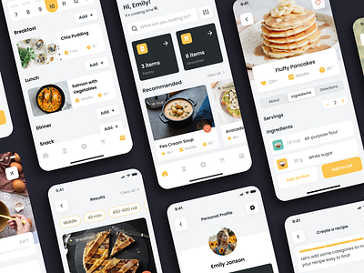 Culinary App 🥗 app cooking culinary app design food mobile app mobile app design platform typography ui ux web design website
