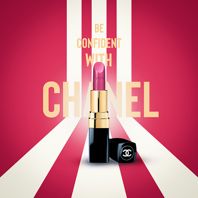 Chanel lipstick advertisement design graphic design