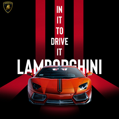 Lamborghini advertisement design graphic design