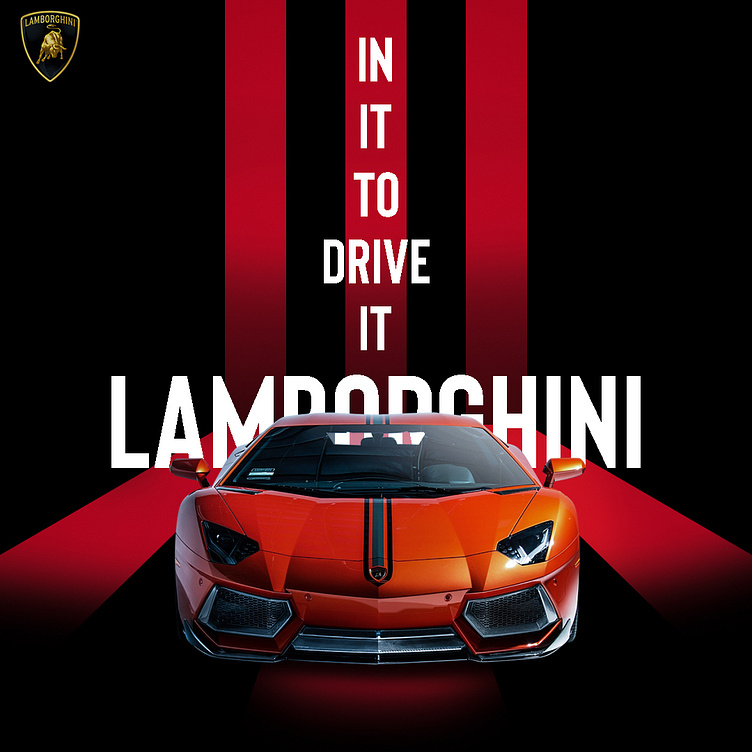 Lamborghini advertisement design by Kaung Myat Thu on Dribbble