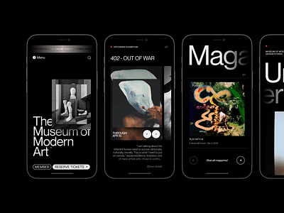 MoMA Mobile Responsive art artist artmuseum collection dark design event gallery magazine minimal mobile modern museum store typography ui ux
