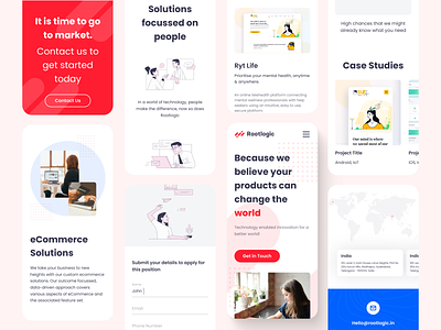 Rootlogic - Mobile Designs branding clean design graphic design illustration interface layout mobile mobiledesign mweb responsive ui ux visual design web website websitedesign