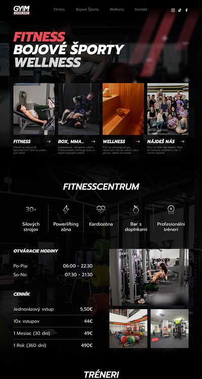 GYM1 Landing Page Design fitness gym landing page. ui web design website