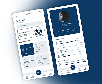 Distant Learning Platform app design illustration ui