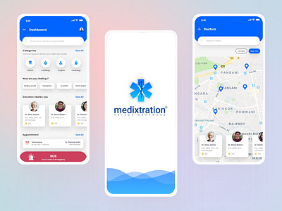 Medixtration - Healthcare & Appointment Booking App app desing app development company app ui application appointment booking app booking app desing design graphic design healthcare app healthcare app design hire app developers illustration ios app desing mobile app ui uiux design uiux interface