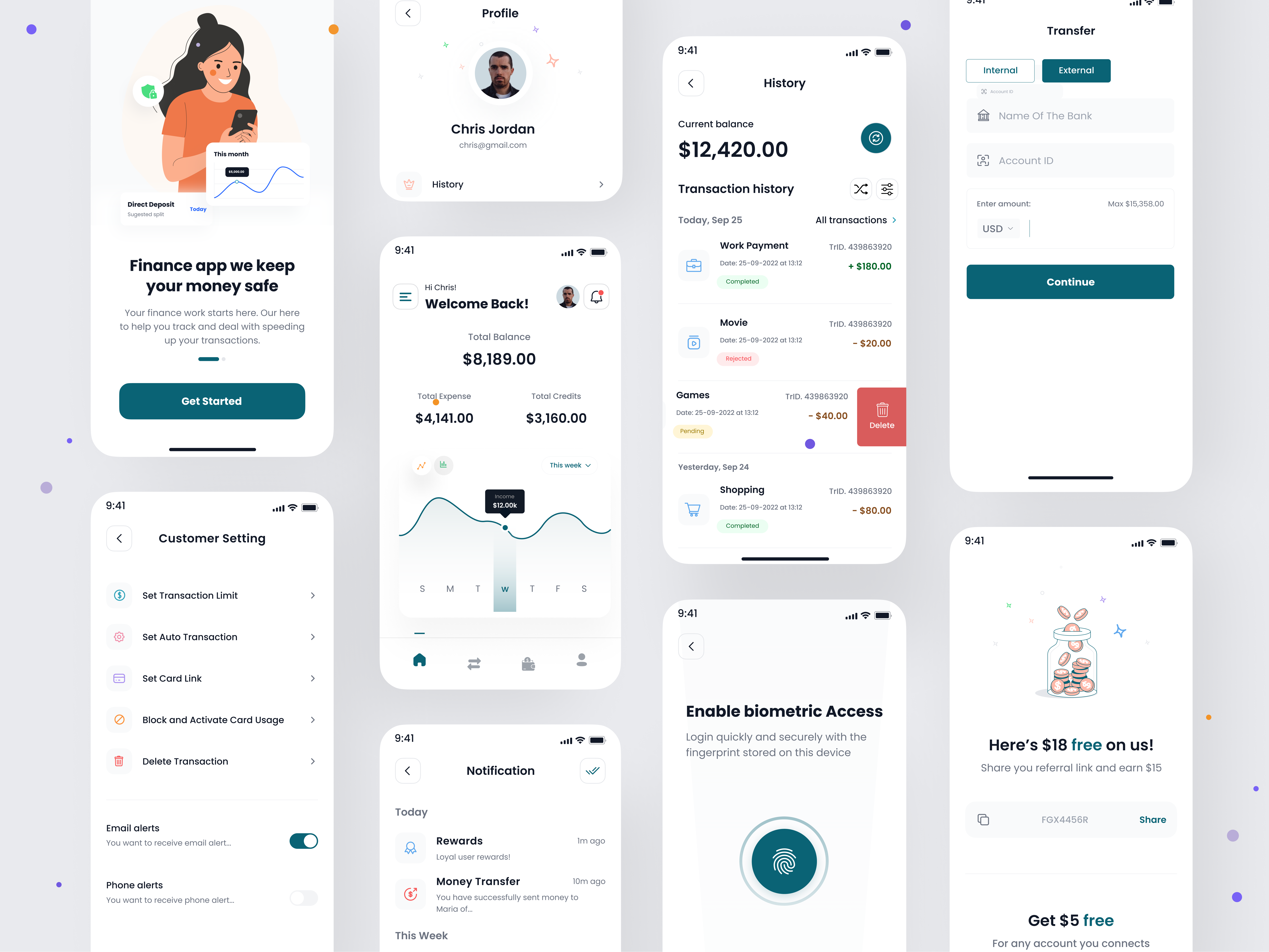 Example of Fintech App Design