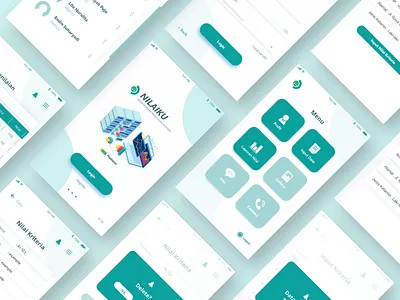 Nilaiku Mobile Apps UI branding design graphic design illustration landing page logo mobile ui ux vector