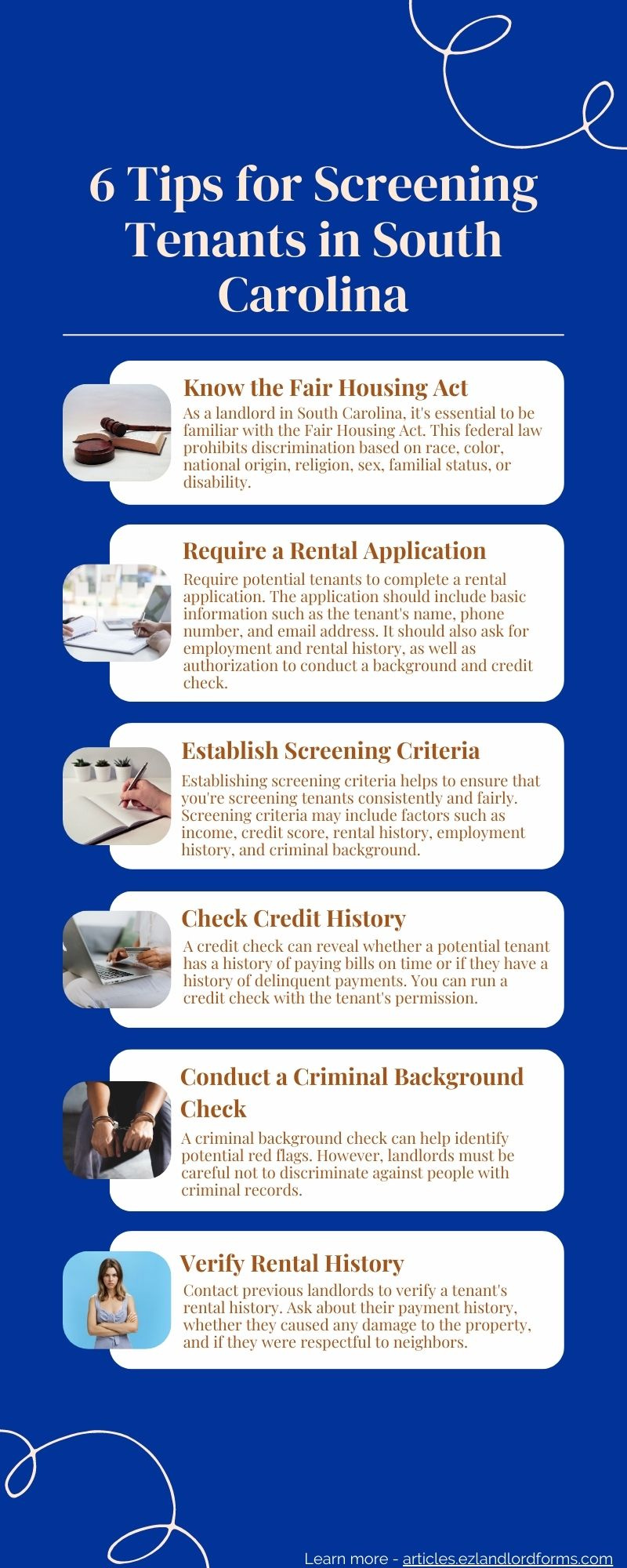 Top Ways for Tenant Screening in South Carolina by ezLandlordForms on