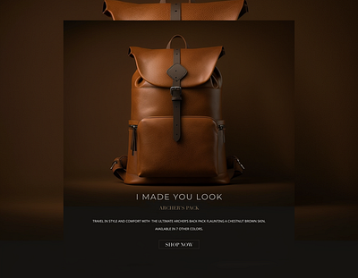 Landing Page for a Luxury Fashion Brand branding branding identity design graphic design landing page website design