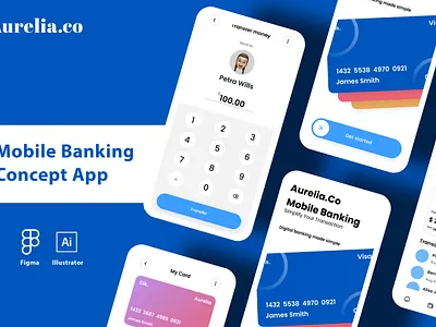 Mobile Banking Concept App (UI) app banking branding design graphic design illustration logo typography ui ux vector wallet