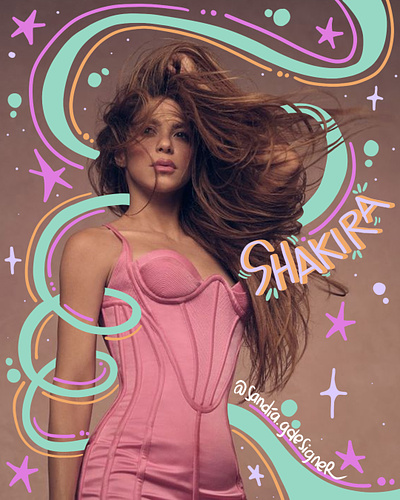 Shakira art cantante design fashion graphic design illustration ilustraciones latina latinoamerica mujeres mujeresempoderadas shakira singer wonderwoman