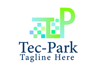Tec-Park Logo(unused) app icon app logo best logo branding graphic design illustration letter p letter t logo logo design logo for sale modern logo tech logo tech park logo technology techonology logo