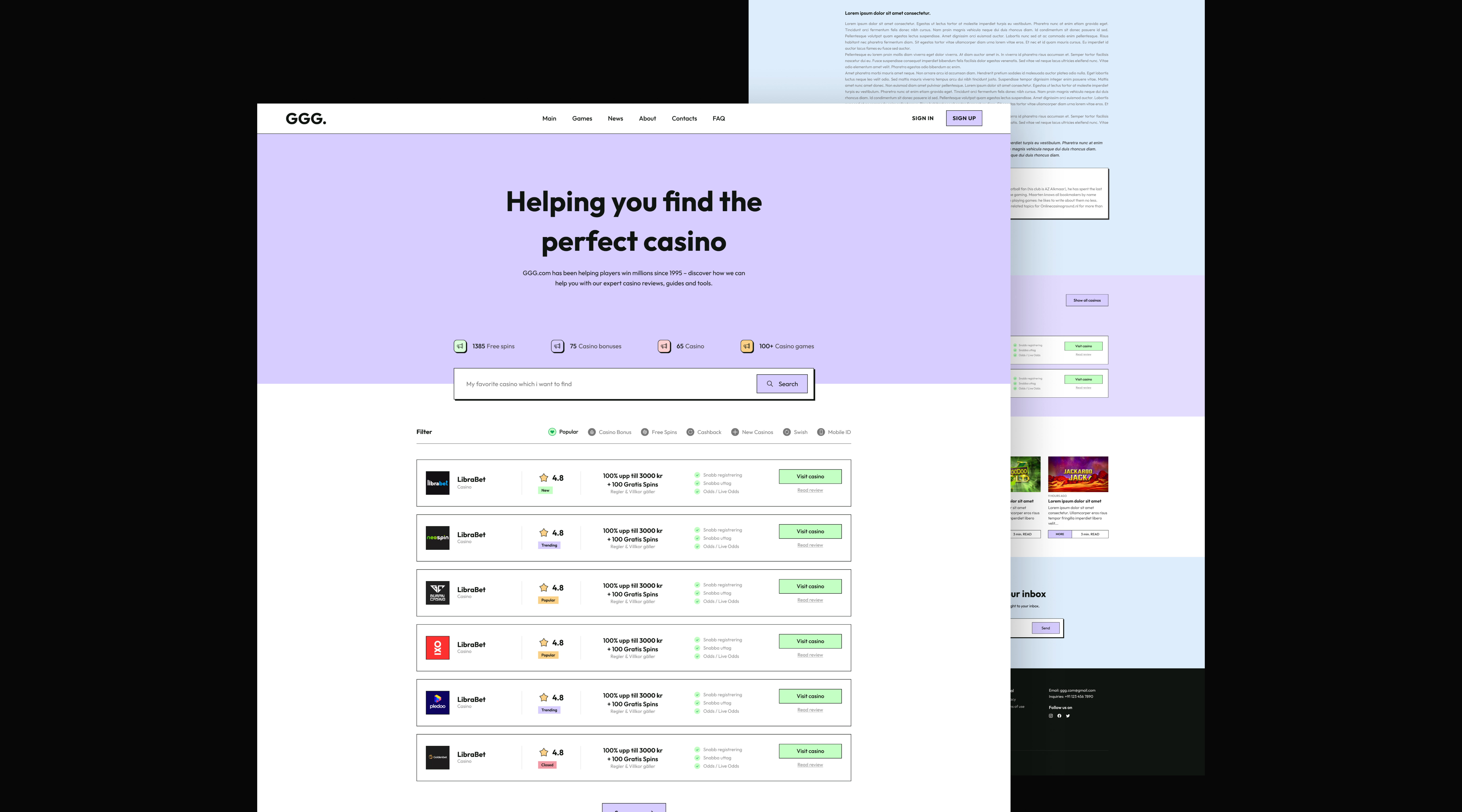 Gambling affiliate Website casino design gambling gambling affiliate poker web design website
