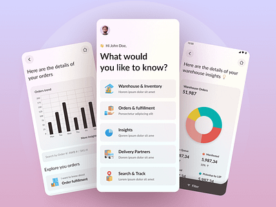 Personal Assistant, Inventory, Catalogue, Tracking App catalogue dashboard dashboard design delivery design graphs inventory mobile app personal assistant supply chain supply chain management tracker tracking app ui ui design ui ux ux design website design
