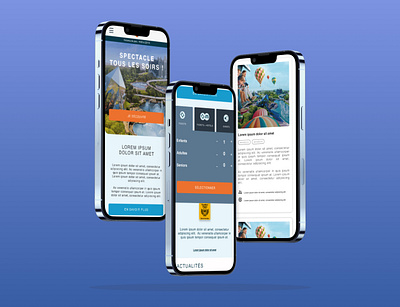 Refonte de la homepage mobile du parc du Futuroscope branding graphic design ui ux