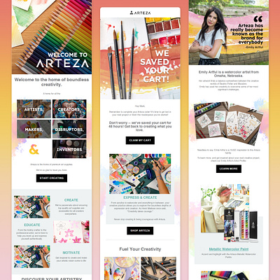 Arteza Email Design branding design email email design graphic design illustration