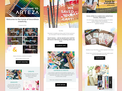 Arteza Email Design branding design email email design graphic design illustration