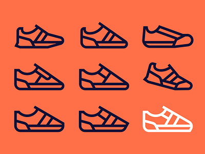 Sneaker athletic grid icon icon system iconset pictogram running shoes sneaker
