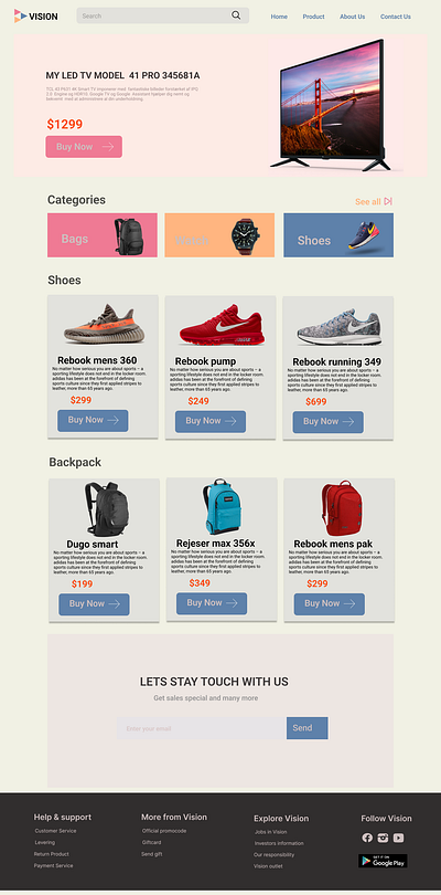 E-commerce main page illustration