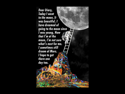 Deary Diary branding collage concept graphicdesign moon typography