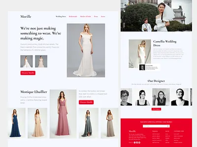 Wedding Dress Landing Page company profile dress website landing page ui ui app ui artist ui design ui mobile uiux web design website design website landing page wedding wedding dress wedding dress website wedding website