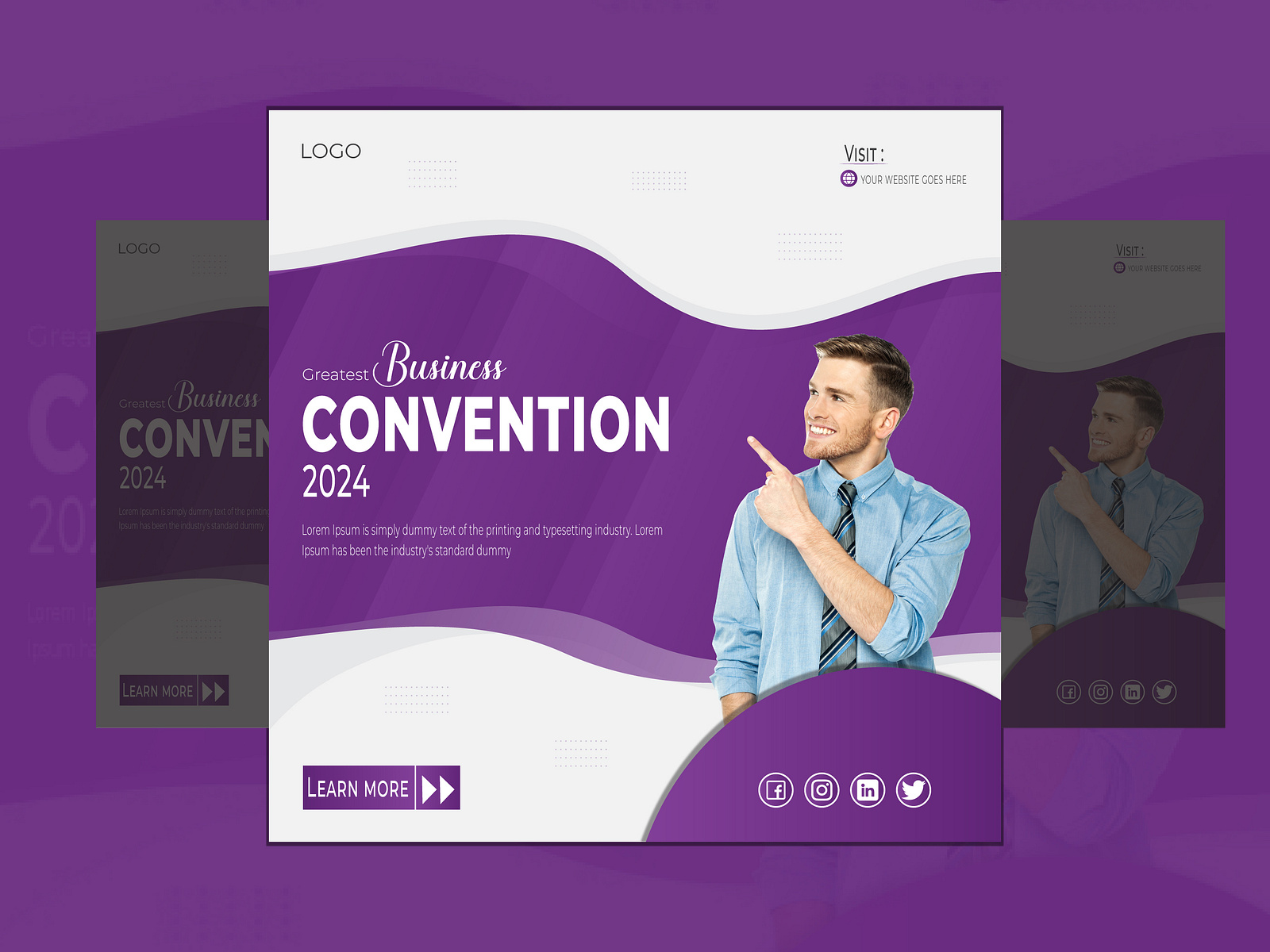 Business Convention Social Media Post Design. by Mahfuz Nadim on Dribbble